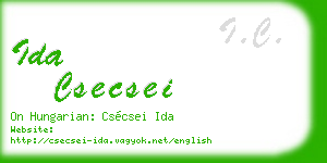 ida csecsei business card
