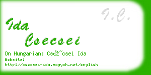 ida csecsei business card